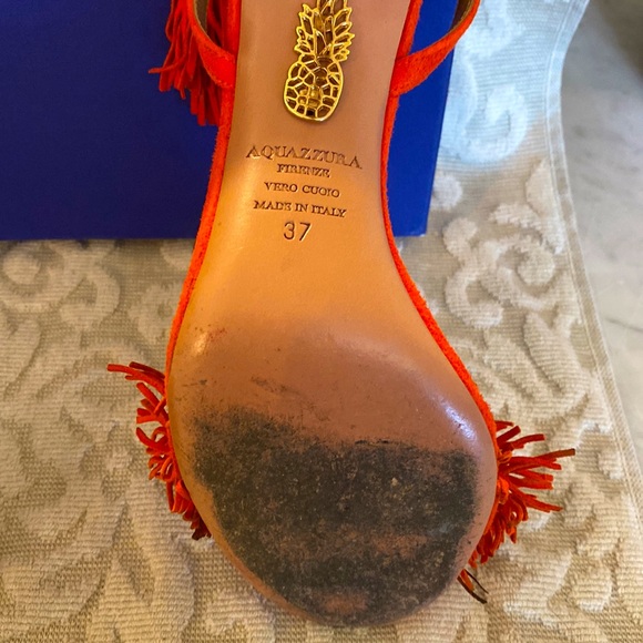 Aquazzura Suede Clementine Strappy Heels - Picture 6 of 6
